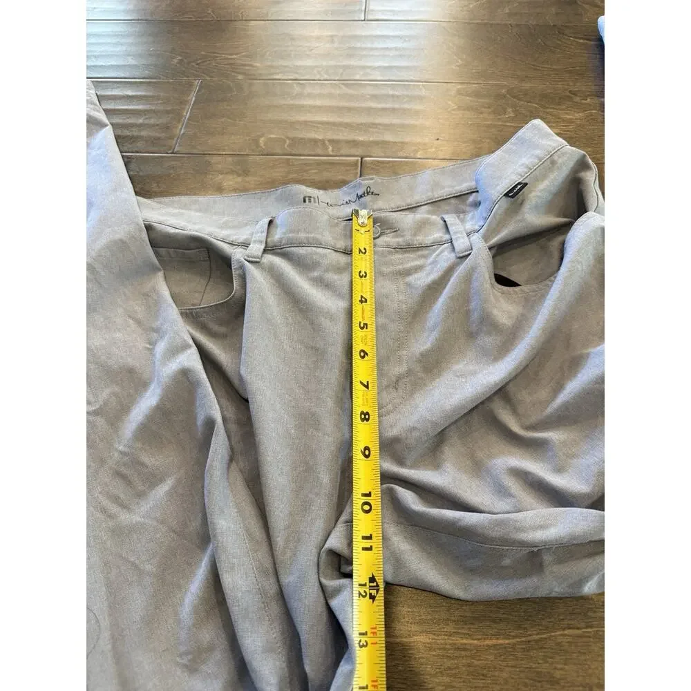 Travis Mathew Mens Gray Performance Golf Stretch Straight Leg Pants Size 35